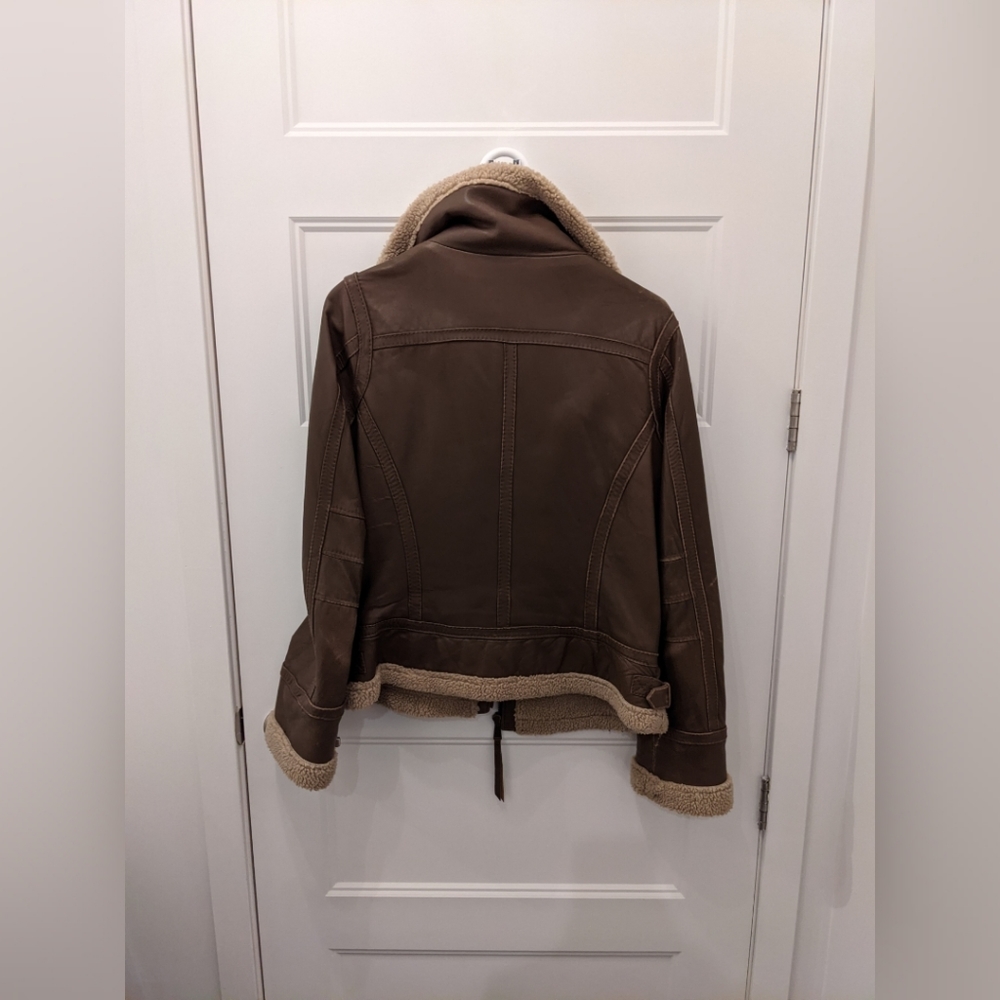 Michael Kors Shearling Leather Jacket - Picture 6 of 8